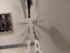 The side of a spear to show the slope effect.