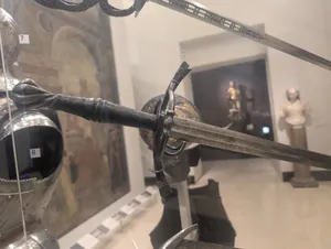 The crossbar of a longsword.