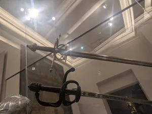 The crossbars of 2 rapiers.